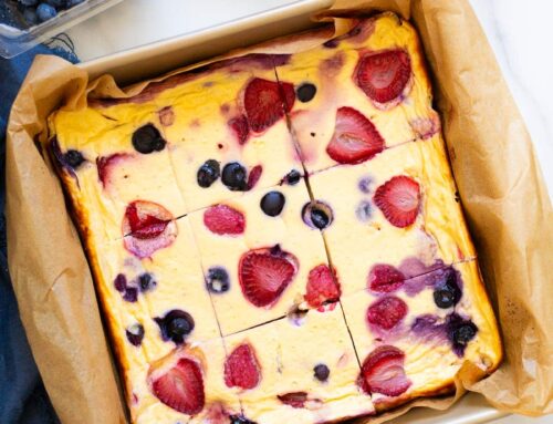 Baked yoghurt tart
